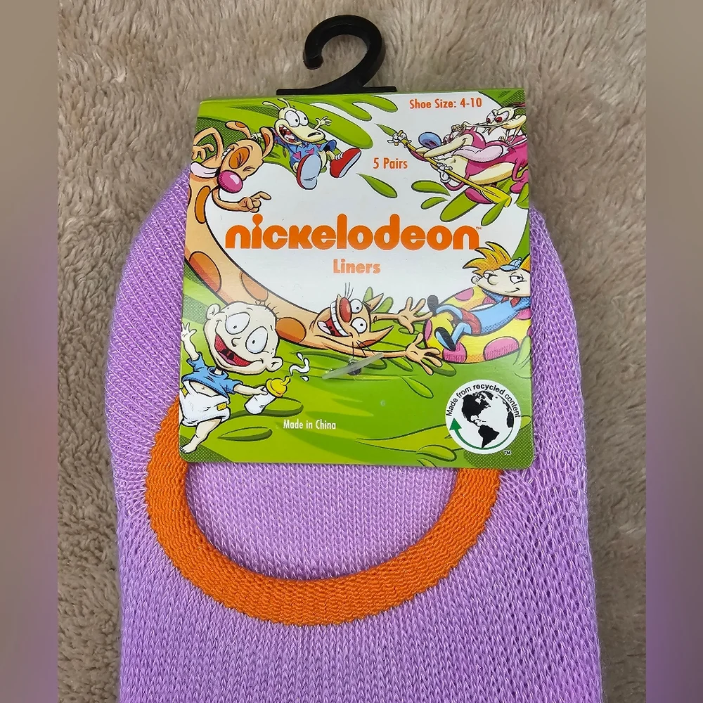 Rugrats Nickelodeon 5 pairs of socks NEW